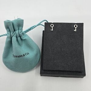 Tiffany & Co. Sterling Silver Mini Key Stud Earrings